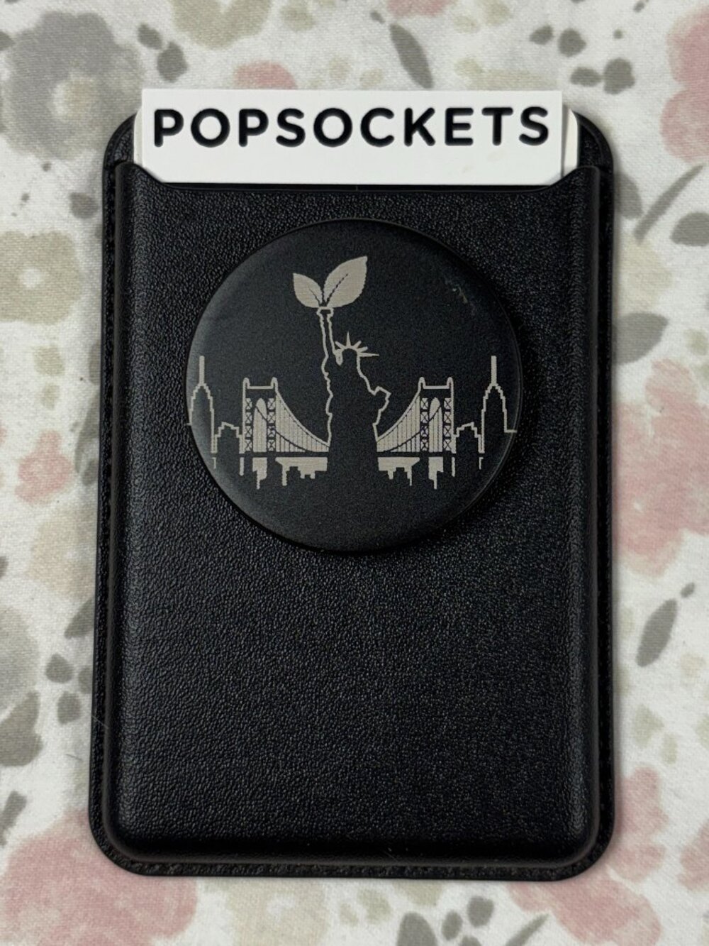 POPSOCKETS VEGAN / Plant Leather Wallet / Magnetic / Dark Brown - NIB